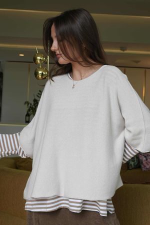 Conrad Layer Knit Stone